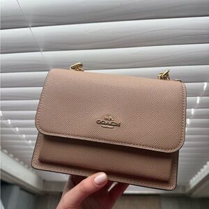 Coach Beige Leather Crossbody Bag